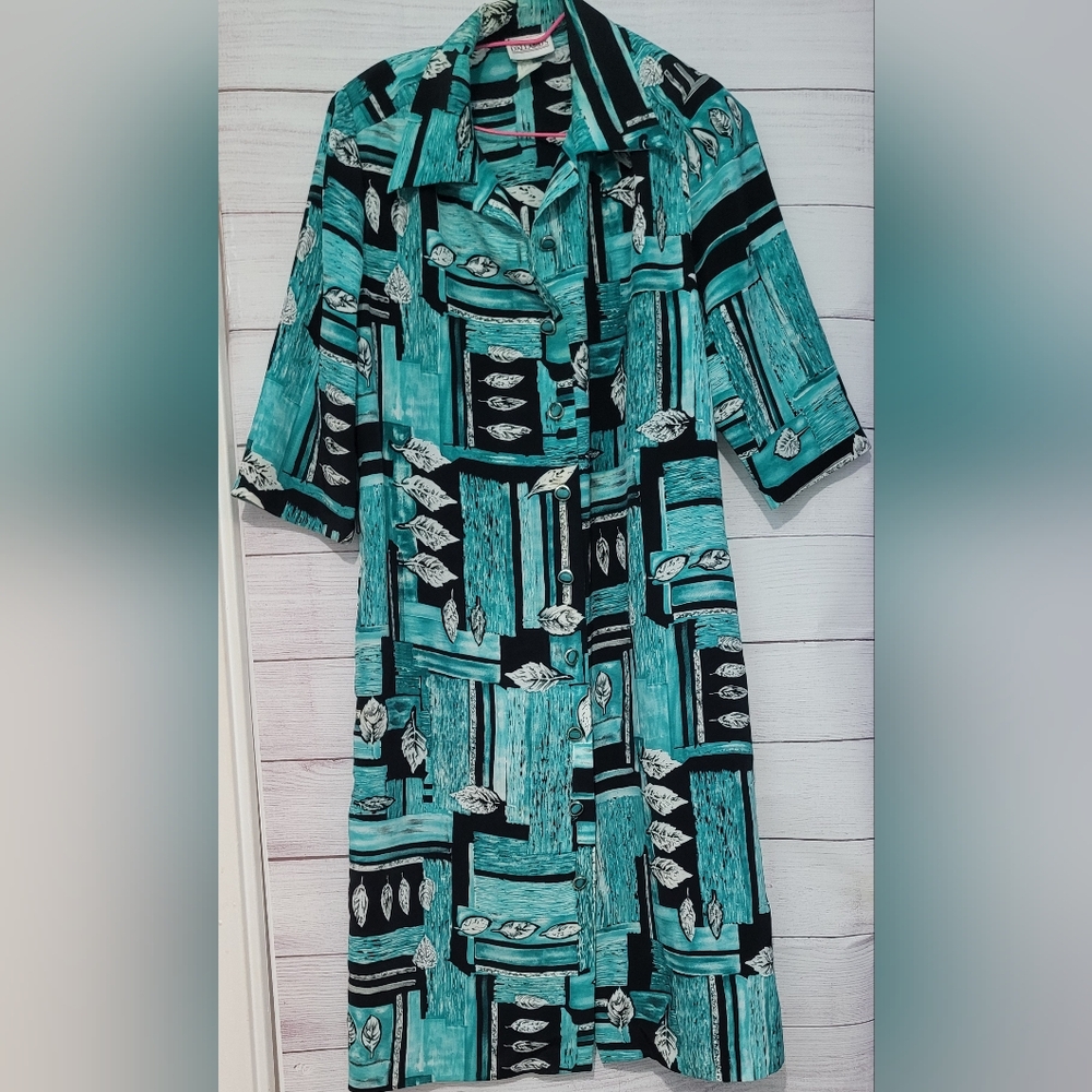 Euc VINTAGE D'allards button front dress size M